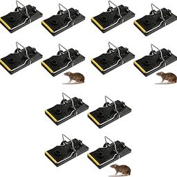 HASTHIP® 12PCS Rat Traps House Garden Patio Reusable Mouse Trap for Mice Rats Chipmunks Squirrels Hamsters Other Rodents Quickly Slam Killer Indoor Outdoor Large-22
