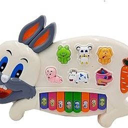 Cute Musical Piano Toy for Boys and Girls (Rabbit Piano, Multicolour)-image-74