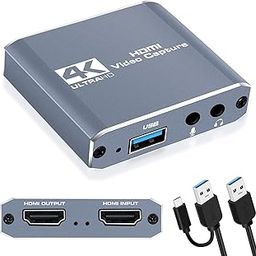 HDMI Video Capture Card 1080p 60fps, avedio Links 4K Game Capture Card Device with Microphone HDMI Loop-Out,Low Latency Record Broadcast Live Streaming-6