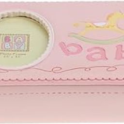 ATORSE Baby First Curl Trinket Box Hobbyhorse Photo Frame Keepsake Baby Shower Pink-image-68