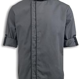 Men's Grey Full Sleeves Chef Coat's (Chef Jacket)-picture-49