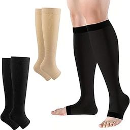 Compression Socks for Women, 2 Pairs Varicose Vein Stockings, Stockings for Varicose Veins, Tone Nylon Compression Socks for Men & Women, Supportive Comfort for Sports, Travel & Daily Wear-image-86