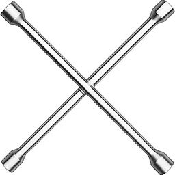 TGM METALLICS Heavy Duty Cross Wheel Spanner for Car Tyre | Steel Made 4 Way Lug Wrench | Chrome Plated X-Type Tool for Cars & SUVs (17mm, 19mm, 21mm, 1/2" - (14mm))-image-86