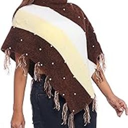 Women's Winter Poncho Coat - Brown, Free Size, Sleeveless, Collarless, Solid, Lightweight, Wrinkle Free, Hand Wash Only-image-18