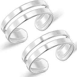 lecalla 925 Sterling Silver BIS Hallmarked Classic Liner Toe Rings for Women-picture-46
