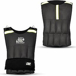 Bodystation Weighted Vest – Comfortable, Durable, Adjustable | Heavy-Duty Fabric, Phone Pocket, Reflective Strips | Ideal for Running, Gym, Cardio & Strength Training (Black, 10 KG)-image-40