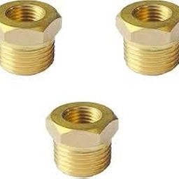 GK MART 3/4" inch male thread x 1/2" inch female thread Brass Reducer Bush Pipe Fitting - 3 Nos-image-10