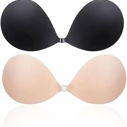 Strapless Adhesive Bra, Backless Push-Up Silicone Bra, Reusable Invisible Bra for Wedding Dresses, Nude, Pack of 1-picture-55