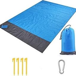 KTBN Sandproof Beach Blanket 79 X 83 Inch Emergency Beach Blanket Oversized Fits for 4-7 Adults, Large Waterproof Beach Mat, Lightweight Outdoor Picnic Mat for Outdoor-image-15