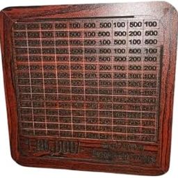 Attractive Craft Store Wooden MDF Savings Bank Box, Vintage Style Money Counter Design | Dark Brown-image-75