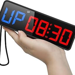 ANJANK Small Portable Gym Timer Clock, Count Down/UP, Stopwatch, Workout Interval Timer with Powerful Battery, Strong Magnet, Remote Control, Adjustable Brightness, Digital Timer for Home/Garage-image-41
