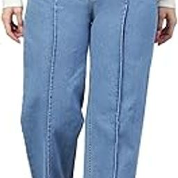 Womens High Rise Cotton Lycra Solid Jeans-38