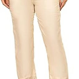 Women's Ecru Straight Pants in Cotton Silk-image-16
