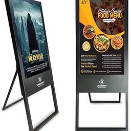 Limeberry A Shape Digital Standee Kiosk | 43 Inch Android Display | A+ IPS Panel | 20W Speaker | 2 USB & 2 HDMI | Wi-Fi, Ethernet | 1-Year Warranty | Model LB431-AU | Black-picture-2