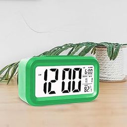Casa Copenhagen Digital Alarm Clock Table Clock for Students, Home, Office, Corporate with Automatic Sensor, Date & Temperature - Green-image-84