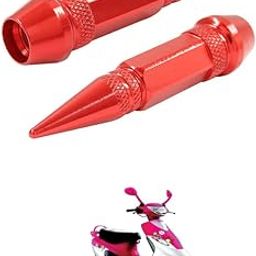 LOVMOTO Universal 2PC Spiked Aluminum Stem Valve Caps Dustproof Tire Wheel Stem Caps for Cars,SUVs,Trucks Bicycles and Motorcycles Comfortable with Scoo-ty pep Pl-us-image-98