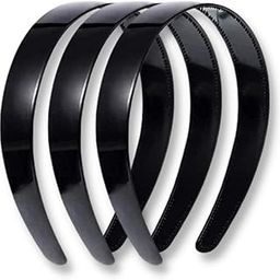 Black 3pcs Unique Plain Plastic Headband With Teeth Non - Slip Hairband For Women's and Girls Headband Hoops for Women Girls DIY Hair Accessories-image-79