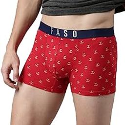 100% Organic Cotton Trunk for Men | Trendy Soft Stretch Fabric Innerwear | Outer Elastic Twin Layered Underwear for Mens | Printed Ultra-Light Regular Fit Trunks| Multicolored (Pack of 1)-2