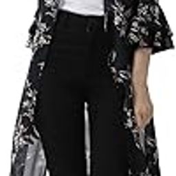 Women's Georgette Floral Print Long Shrug-image-11