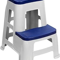 Oaknest Unboxing Furniture Neelkamal Stl31 Multi-Colour 2-Step Heavyduty Plastic Multi Purpose Stool for Home,Office and Kitchen Use (Color : Blue/Grey ; Count : 1 Piece)-7