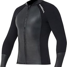 LOOM TREE® 2Mm Neoprene Wetsuit Top Diving Suit Wetsuits Jacket for Canoeing Snorkeling Men XL-image-61