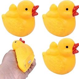 KAVIN Soft Duck Squeeze Choo-Choo Bath Toy for Baby Boys and Girls (Set of 3 Pcs) Pack of 1-12
