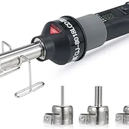 Ubervia Tools & Home Improvement - 450W Portable TemperatureControlled Soldering Heat 450 Hot Air Rework Station SMD Desoldering Tool with Nozzles LCD Digital Display Airflow Control for Electronic Wi-image-20