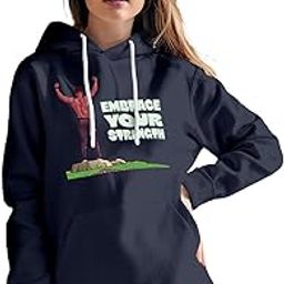Women's Hoodie | Cotton Rich | Globally Certified Fabric | Super Soft & Warm | Colors Dont Fade | Relaxed Fit | Embrace Your Strength Design-image-77