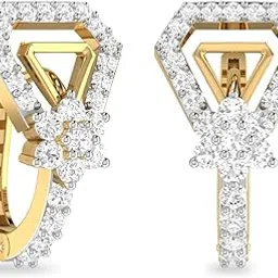 Aucent by PC Jeweller The Yuktahi 18KT Yellow Gold and Diamond Earrings-picture-6