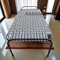 NATTNAK Folding Bed 36x72 Inch – Premium Iron Frame with Durable Nylon Strips | Portable Single Bed | Space-Saving, Heavy-Duty, for Home & Travel Use-image-1