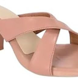 Women's Block Heel Mules, Cross Strap Design,-image-54