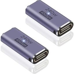 atdaraz USB C Female to Female Adapter, USB C Coupler 240W Power Delivery, 40Gbps Type C Extender Adapter with 8K@60Hz Video Compatible MacBook,Thunderbolt 4/3, (2Pack)-image-52