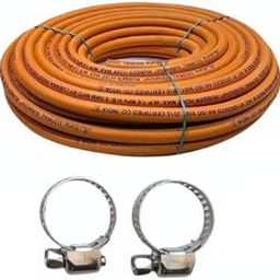 Indian 5 meters LPG Rubber Hose Pipe with 2 Hose Clump & Kitchen Gas Lighter ISI Certified Steel Wire Reinforced LPG Hose Flexible Gas Pipe (Orange)-image-31