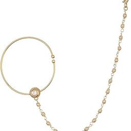 Gold-Plated Stone Studded & Beaded Nosepin-picture-44