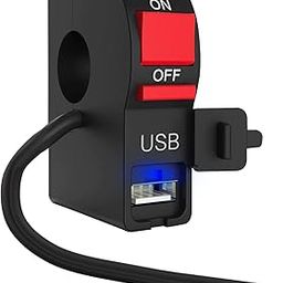OTOROYS LED Fog Lights Switch with USB Charging for Bikes Fast Charging, Heavy clamp and Strong ABS Plastic. (USB Switch)-image-48