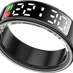 Thafikzi Smart Ring with LED Display Screen, Fitness Tracker Ring for Women Men, Health Tracker with Heart Rate/Blood Oxygen/Sleep/Sport/ IP68 Waterproof for iPhone & Android (11)-6