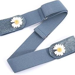 Jeans Belt Elastic Women's Punch-Free Decoration Flower buckle Style Lazy Belt-picture-31