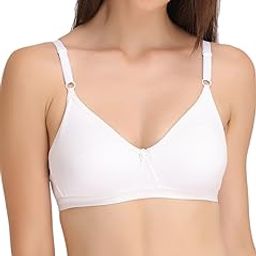 Women's Cotton Non-Padded Wire Free Full Cup T-Shirt Bra-picture-38