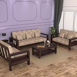NATRAJ ART & CRAFT Sheesham Wood 7 Seater Sofa Set for Living Room Wooden Sofa Set for Living Room Furniture (3+2+2, Walnut Finish), 6- to 7-Person Sofa-image-10