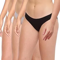 la intimo BASIICS Grace Well Antimicrobial Bikini Brief Panty for Women (Pack of 3)-picture-6