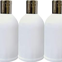 300ml Milky White Bottle With a Golden Fliptop Cap For DIY Skin care/Sanitizer/Lotion/Hand Wash - (Pack of 3)-image-43