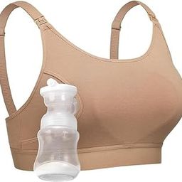 Pumping Bra Handsfree, Maternity Bra Adjustable Breast-Pumps Holding and Nursing Bra, Soft Wirefree Pregnancy Bra-image-1