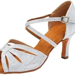 yashidun Women's Dance Sandal Soft Bottom Mid-Heel Girls' Heeled Sandal-picture-43