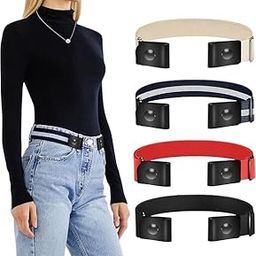 Elastic Belt for Women & Men - No Buckle, Invisible Stretch Waist Belt for Jeans, Pants, & Dresses - No Bulge Design (Pack of 1)-image-42