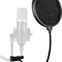 Boombox Studio Microphone Mic Wind Screen Pop Filter/Swivel Mount, 360� Flexible Gooseneck Holder-image-66