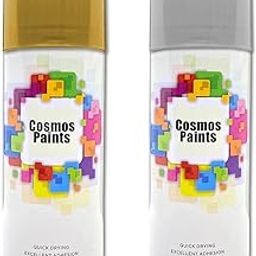 Cosmos Paints Gold & Silver Spray Paint 200ml (Pack Of 2 Can)-image-39