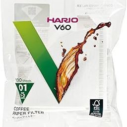 Hario V60 Misarashi Coffee Paper Filter (Size 01, 100 Count, White)-29