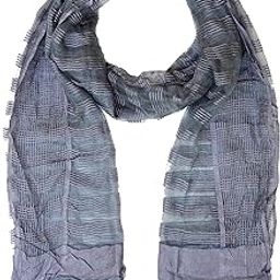 Threadwork Lining Cotton Dupatta for Womens & Girls With Latkan-picture-10