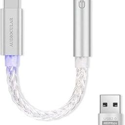 Audiocular Type C to 3.5mm Headphone DAC & Amp Adapter Dongle, CS46L41 DAC Chip Audio Jack Converter, Up to 32bit/384kHz, Connector Compatible with Samsung S24/S23/S22/ Oneplus (CS46L41 DAC (D08))-10