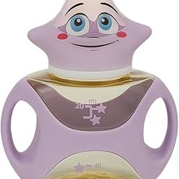 DTR Creation 180ml Anti-Spill Sippy Cup for Babies | Soft Silicone Spout & Straw | Interchangeable Leakproof Lid | BPA Free Toddler Sipper | 6 Months+ | Purple Color-image-10